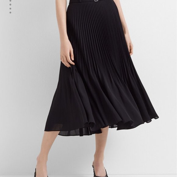 NWOT Club Monaco Split Pleat Flowy Skirt (Sz 12) - Picture 4 of 7